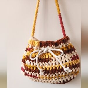 Handcrafted Multicolor Crochet Bag Shoulder Bag